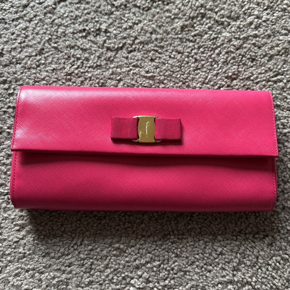 Salvatore Ferragamo Leather Clutch